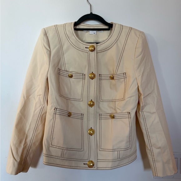 Veronica Beard Ferazia Jacket and Keita Shorts Set in Ecru Size 4 - Picture 5 of 16